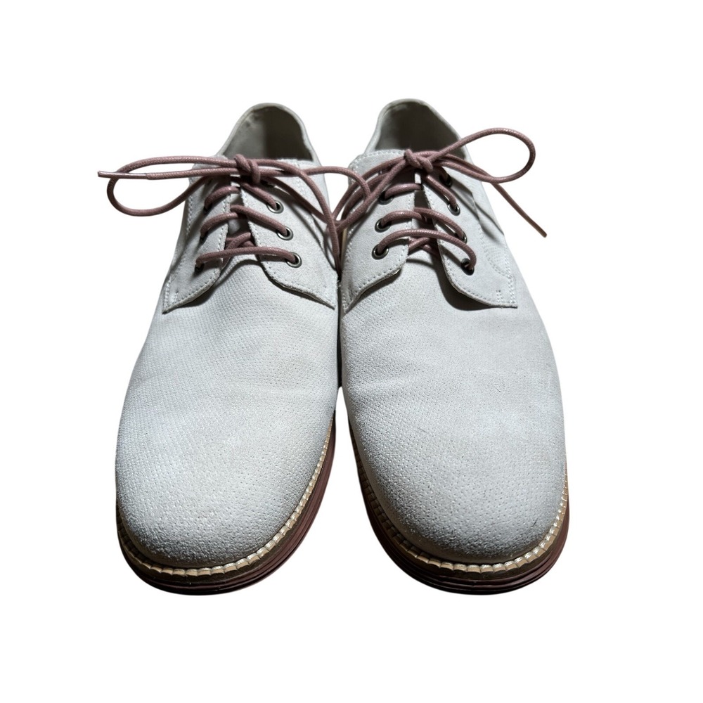 Cole Haan Original Grand Mens 12 Gray Suede Oxford Shoes Lightweight Comfort - Picture 1 of 12